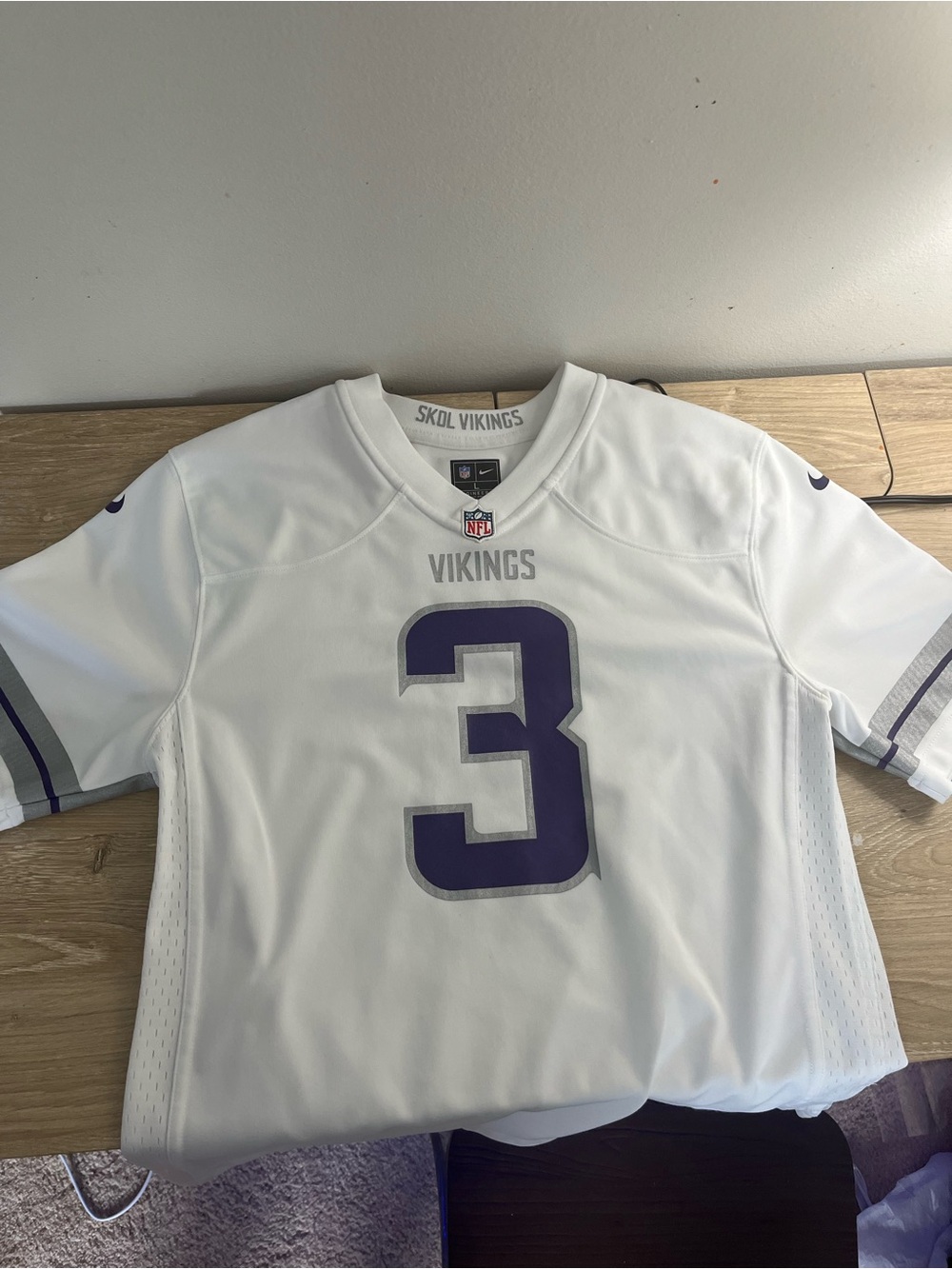 Jordan Addison winter whiteout Jersey
